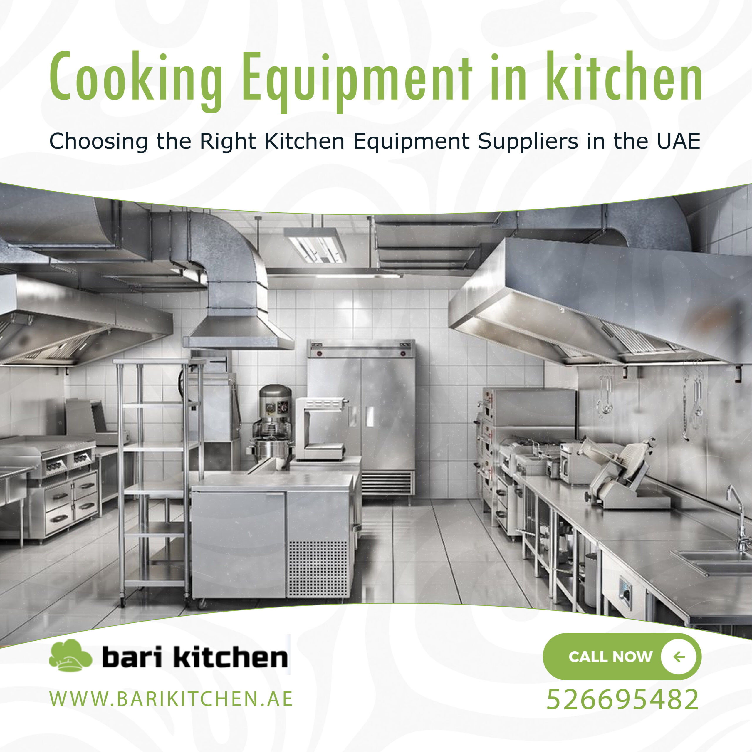 Cooking Equipment in kitchen