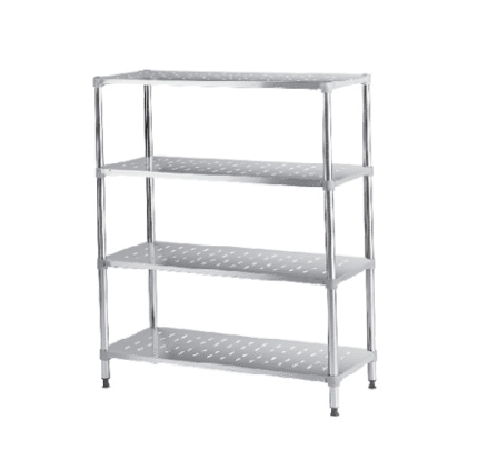 Perforated shelving unit