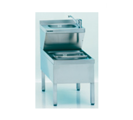 Mop sink with hand wash