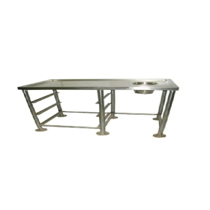 Work table with hole rack holder